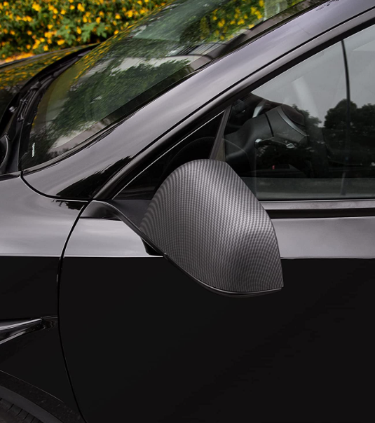 Model Y Mirror Cover Carbon Fiber Appearance